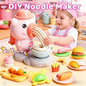 Cute Color Mud Noodle Maker Non-Toxic DIY Clay Toy Ice Cream Handmade Tableware Childrens Toys