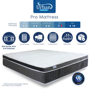 Tilam URBAN SPRING – 10” Tilam Pro Firm Lebih Keras Spring Poket Kurang Gegaran Fabrik Kait [JAMINAN 10 TAHUN]