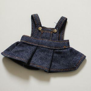 JOYPICKS Suspender Dress Doll Clothes Accessories Denim Dress Dolls Outfit Mini Bear Clothes Dress Diy Doll Dress for 12cm Doll Bear Costume Change