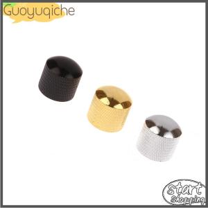 【Guoyuqiche】 1Pc Metal Electric Bass Guitar Tone Volume Knob Potentiometer Hat Cap Guitar Parts Push Knob With Hole Guitar Accessories