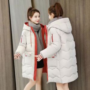 จัดส่งจากประเทศจีน [BIN] แจ็คเก็ตผ้าฝ้ายยาวกลางสำหรับผู้หญิง 2024 แจ็คเก็ตฤดูหนาวสไตล์เกาหลีหลวม แจ็คเก็ตผ้าฝ้ายหนา แจ็คเก็ตพัฟเฟอร์ แจ็คเก็ตผ้าฝ้ายบุ