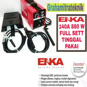 ENKA MMA-140 INVENTER ARC WELDING MACHINE Mesin Las ENKA 140A 900 Watt Fullset Tinggal Pakai baru dan Bergaransi Resmi Sparepart Tersedia