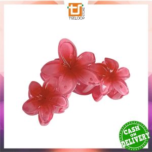 OFM-C1152 Jepit Rambut 3 Bunga Kamboja Frangipani Hairclip / Hair Claw Jedai Kamboja Triplet Bunga 3