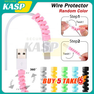 10pcs Silicone Spiral Data Cable Protection Soft Silicone Anti-Break Cord Organizer