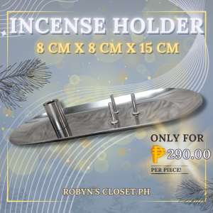 Oval Incense Sticks Holder Set (Silver)