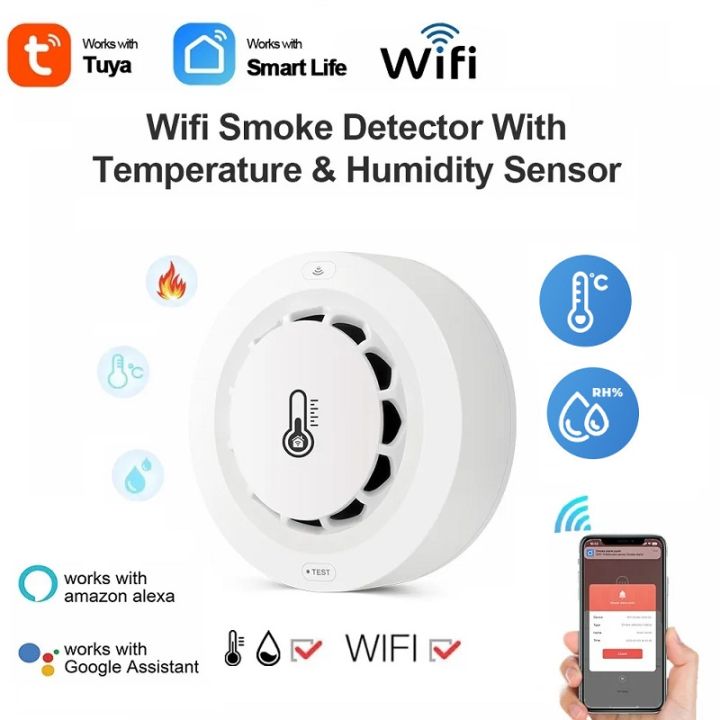 Tuya Smart Life WiFi Smoke Alarm Temperature And Humidity Detection