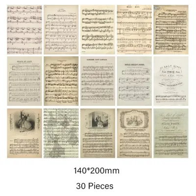 30pcs/pack Vintage material paper Vintage inspiration series DIY hand tent backing material paper