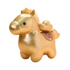 DOWNA Mềm mại Linh vật ngựa Trung Quốc Dễ thương 10/15/20cm. Đồ chơi ngựa may mắn Phim hoạt hình dây chuyền ngựa con Trang trí lễ hội