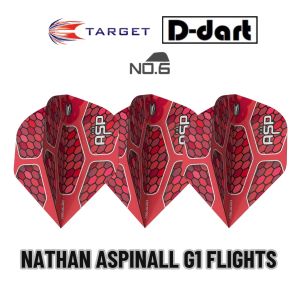 TARGET DARTS FLIGHT - Nathan Aspinall G1 No.6 DART FLIGHTS 3PCS/PACK