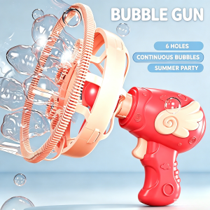 Automatic Bubble Gun for Kids with One-Button Start Easy-Grip Handle and High-Output Bubble Maker Outdoor PartyToy for Birthdays Backyard Play Summer Fun and Gifts