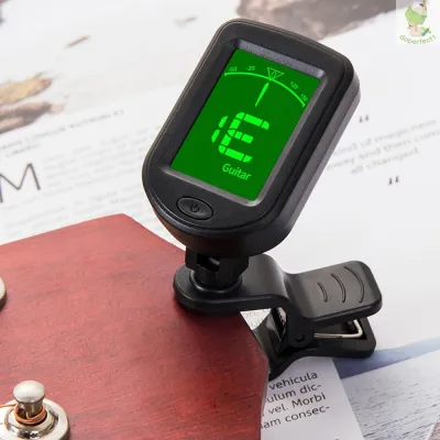 Guitar Tuner Clip-on Rotatable Chromatic Digital Tuner LCD Display Mini for Guitar Bass Ukulele Violin Acoustic Musical Instrument