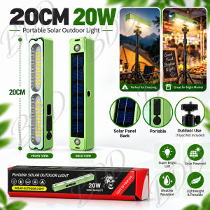40CM LED Tube Light Camping Flashlight IP66 Waterproof Hanging Tent Light Roof Magnetic Charging Emergency Light