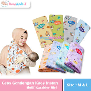 Geos Gendongan Kaos Instan / Gendongan Bayi / Sling Bayi Motif Random - Homemade.id