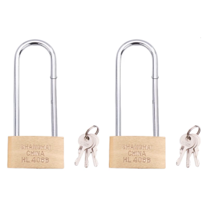 Weather Resistant Brass Padlocks Set Long Extended Shackles Body Rustproof Designs Accessory for School Storage Sheds