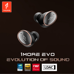 หูฟังไร้สาย EVO Hi-Fi ดั้งเดิมรุ่น LDAC Audiophile เสียง Hi-Fi ตัดเสียงรบกวนได้หูฟังบลูทูธ5.2