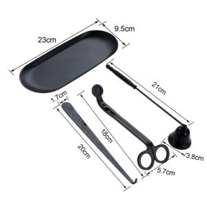 Candle Accessory Set Candle Snuffer Wick Trimmer Dipper Storage Tray Plate Extinguish Scissor Cutte