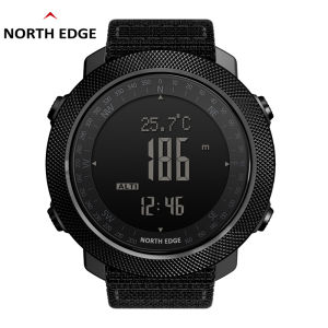 North Edge Apache3 Mens Sport Digital Watch Outdoor Mountaineering Swimming Multi-function Watch 1.8inch 50M Waterproof Altimeter Barometer Compass Weather Watch  smart watch for women smart watch for men smart band