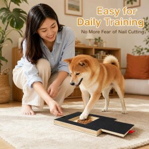 Stress-Free Pet Nail File Board Soothing Wooden Sandpaper Board Scratcher Sturdy Nail Dog Care Puppy
