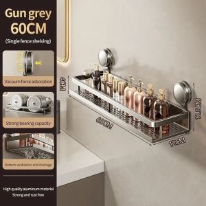 No Drill Suction Cup Adhesive Bathroom Rack Bathroom Shelf Toilet Aluminum Hanging Rack Bathroom Organizer Hang On The Wall2026