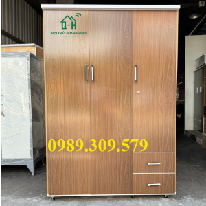 TỦ NHỰA ĐÀI LOAN 3 CÁNH MÀU NÂU CAO CẤP HCM
