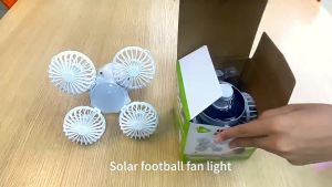 [SG Local]2026 Newest 2in1 Fan light Solar Camping light Outdoor Foldable Camping Fan Light Football Fan Light