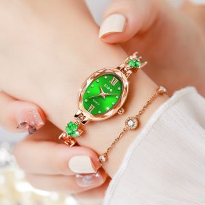 High-Value Simple Fashion Womens Watch Elegant Light Luxury Diamond-Studded Sports Waterproof Oval Womens Wristwatch