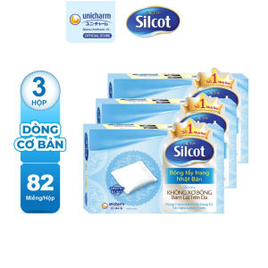 Combo 3 Hộp Bông tẩy trang Silcot cơ bản 82 miếng/hộp