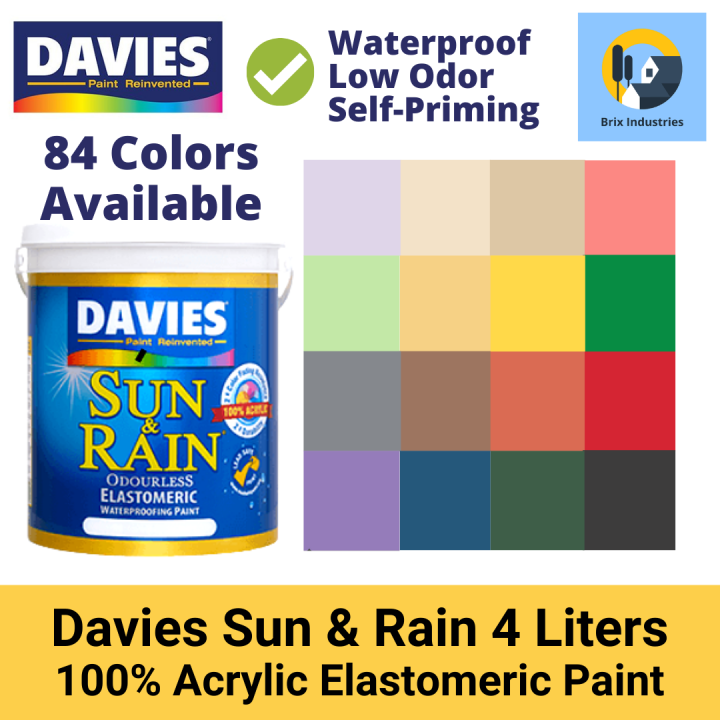 Davies Sun and Rain 4 Liters (Gallon) Elastomeric Paint 100 Acrylic