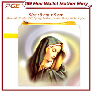 Mini Wallet Seri Bunda Maria Size 9x9cm Mother Mary Virgin Mary Souvenir Dompet Rosario Kristen Katolik Kristiani