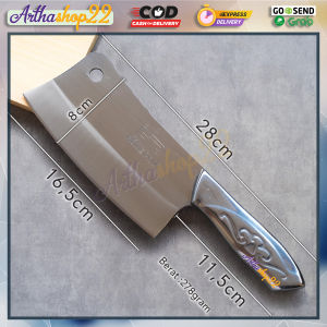 Golok daging stainless B018 / Golok tulang / Pisau Cincang / Pisau Daging / Gagang stainless steel