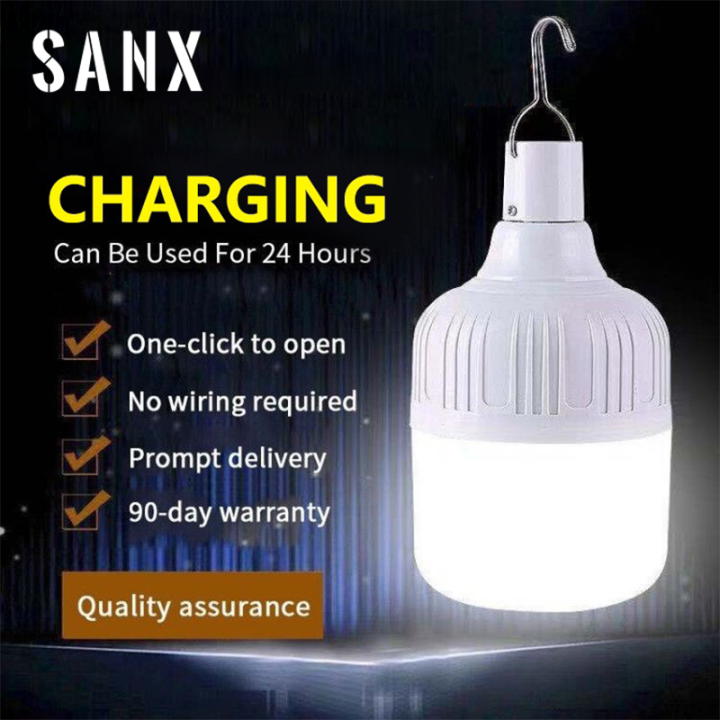 SANX 500W LED Light Bulb USB Rechargeable LED Night Market Light Dimmable Emergency Lights Waterproof Lantern Lazada Singapore