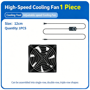 DIY Exhaust Fan Indoor Ventilation Window Exhaust Fan Low Noise Adjustable Speed Cooling Fans with Rapid Cooling 4000RPM
