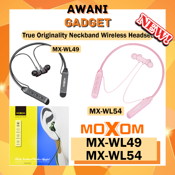 Moxom MX WL49 MX WL54 Magnetic Neckband Wireless Headset Bluetooth