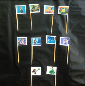 TUSUK GIGI BENDERA KARTUN- TOPPER BENDERA KARTUN 50 PC-TOPPER KUE-CAKE TOPPER