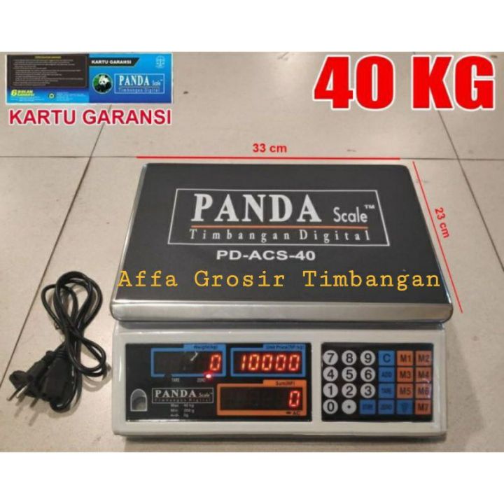Timbangan Digital 40kg Timbangan Laundry dan Paket. Timbangan Buah Elektrik 40 kg Panda / Timbangan Kilo Weigh Double Display  / Timbangan Sayaki LED Merah / Timbangan Logix 40kg
