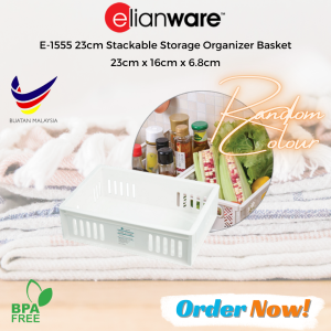 E-1551 / E-1552 / E-1553 / E-1554 / E-1555 / E-1556 / E-1557 Stackable Storage Organizer Basket - Elianware