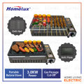 Homelux Portable Gas Stove 2 in 1 Infrared Cassette Grill Plate & Pan BBQ Stove Skewer Camping High Quality HPB-8008B Dapur Gas. 