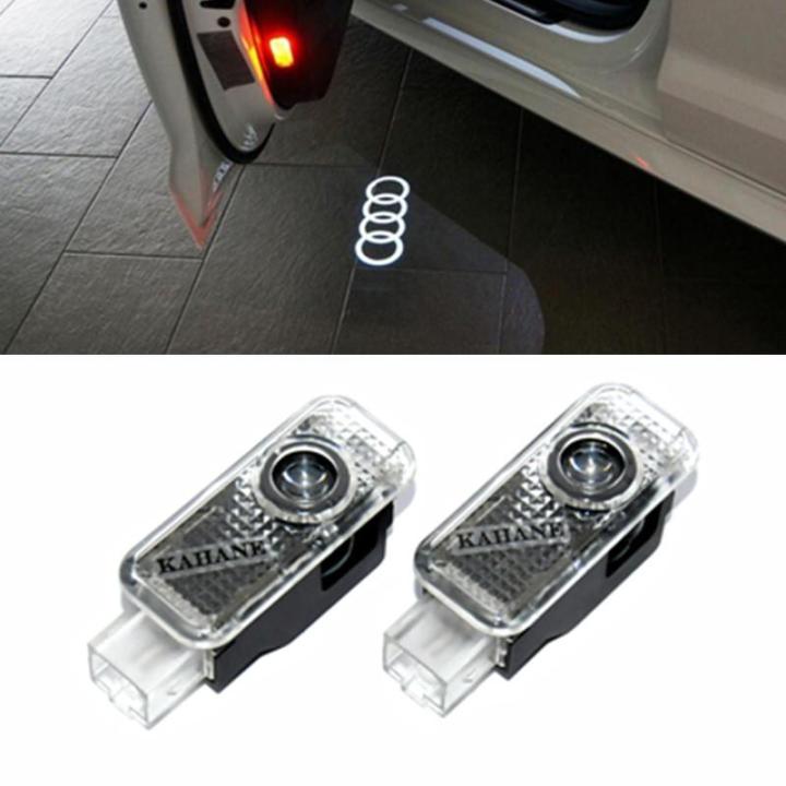 2PC Car LED Door Warning Light Logo Projector For audi a4 a5 a6