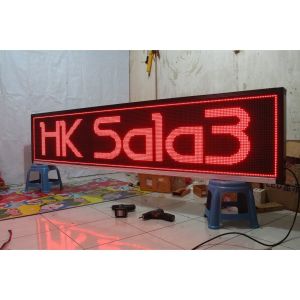 Running Text Merah 57x200cm Wifi Outdoor
