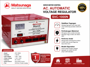 promo Matsunaga Stabilizer SVC-1000 Stavolt Motor Penstabil dan bisa pilih 2000wat/500wat