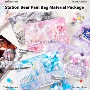 [COD] Technicolore สติกเกอร์กระดาษประดับผนังลายดาวหลากสี1ชุดสติกเกอร์กระดาษติดพื้นหลังลายการ์ตูนสไตล์จีนวัสดุแทรก itabag แบบ DIY 1ชุด