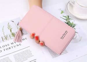 KEDAIBUTIK (180) Dompet Wanita / Dompet Wanita Terbaru 2024 / Dompet Lipat Panjang Wanita Import  / women Fashion Wallet Bahan Kulit Sintetis warna Hijau Hitam Abu