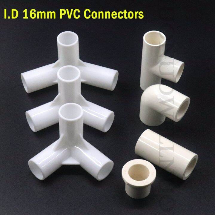 2 20pcs White PVC Pipe Fittings Internal Dia 16mm PVC Straight Elbow ...