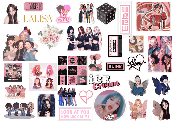 Bộ hình dán sticker nhóm nhạc thần tượng Kpop Blackpink kèm xẻng dễ thương  cute dán sổ trang trí, mũ, ba lô - Selenshop | Lazada.vn