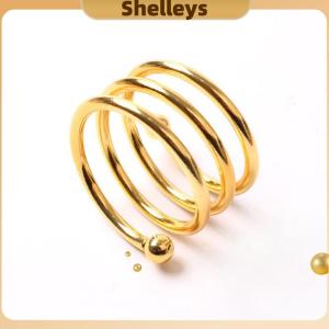 [Shelleys] 1 chiếc nhẫn hình tròn Khăn ăn bằng kim loại sáng tạo nhẫn hình tròn Khăn Ăn Khóa kiểu phương Tây