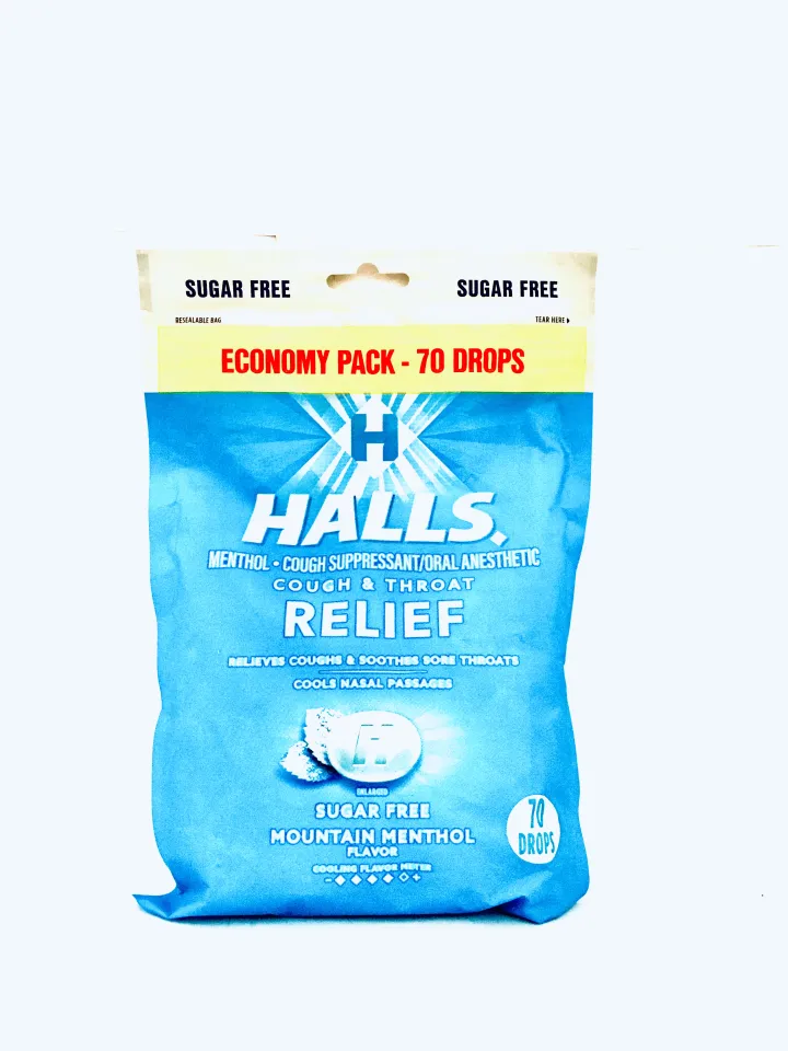 Halls Sugar Free Cough Throat Relief Mountain Menthol 70