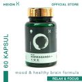 HEION Ashwagandha + 90 Kapsul - SUPLEMENT KESEHATAN MAKANAN ASHWAGANDA EXTRACT OBAT PENENANG Extract 500mg BPOM by HEION OFFICIAL. 