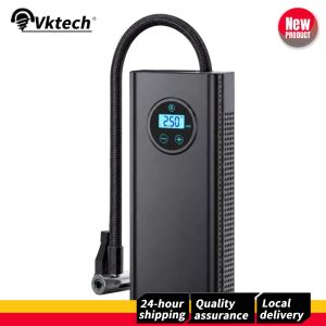 【Vktech】 Durable Rechargeable Air Compressor with LCD Display Electric Tire Pump for Automotive Maintenance