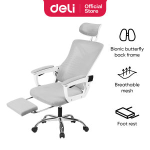 Deli Office Chair / Kursi Kantor / Kursi Kerja Jaring Dengan Sandaran Kaki E4935