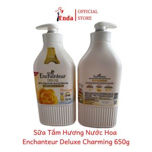 Sữa tắm hương nước hoa Enchanteur vàng tím EN388 dạng gel dưỡng da mềm mịn lưu hương lâu 650g